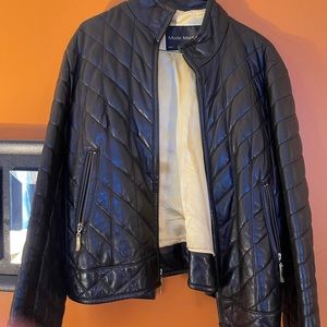 Black leather jacket